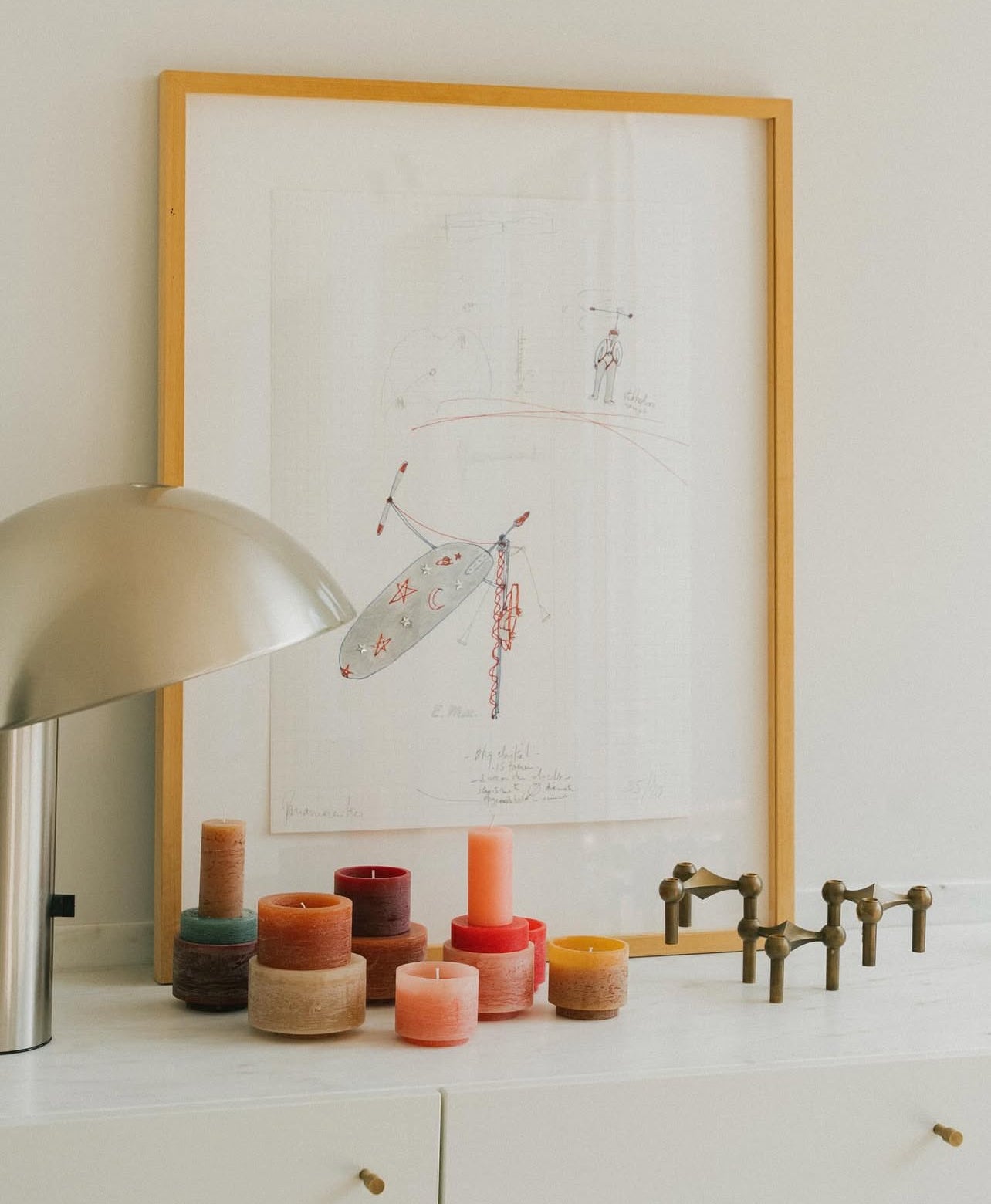 Candle Stack 05 Rood | Design kaarsenset Stan Editions (4-delig)