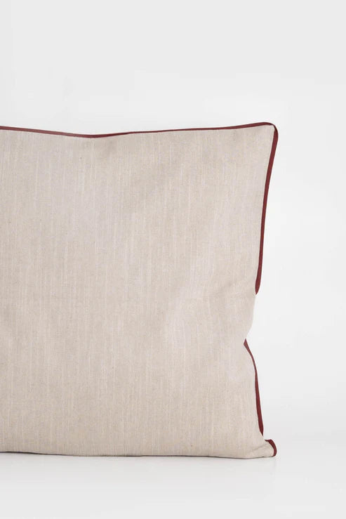 Kussenhoes border Terracotta | 100% katoen