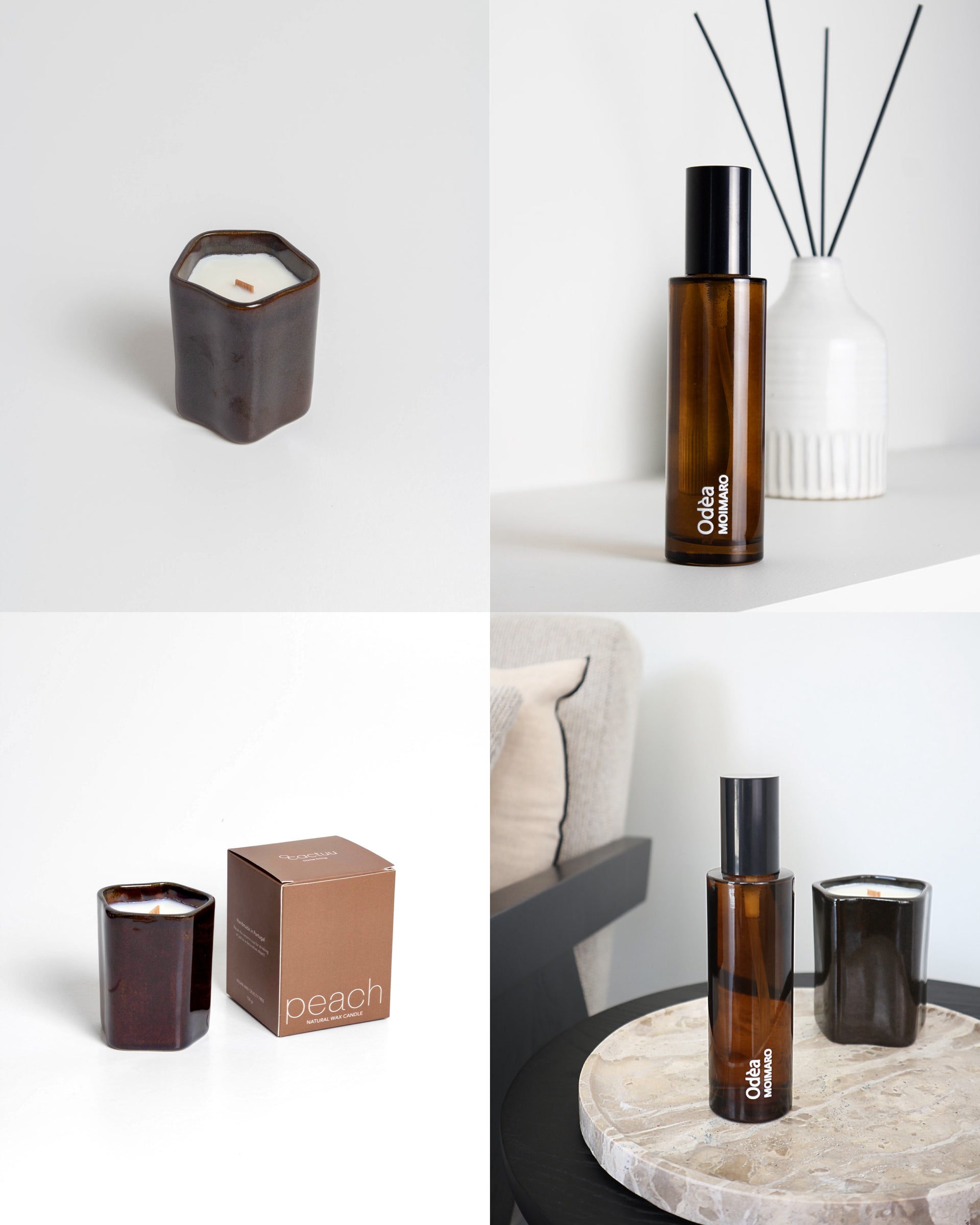 Geurkaars Peach - Roomspray Odéa