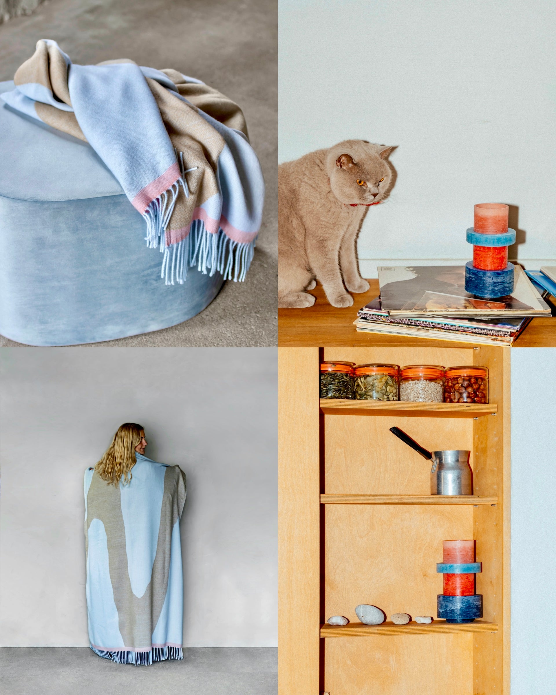 Stan Editions - Plaid  Mette Ditmer Blauw