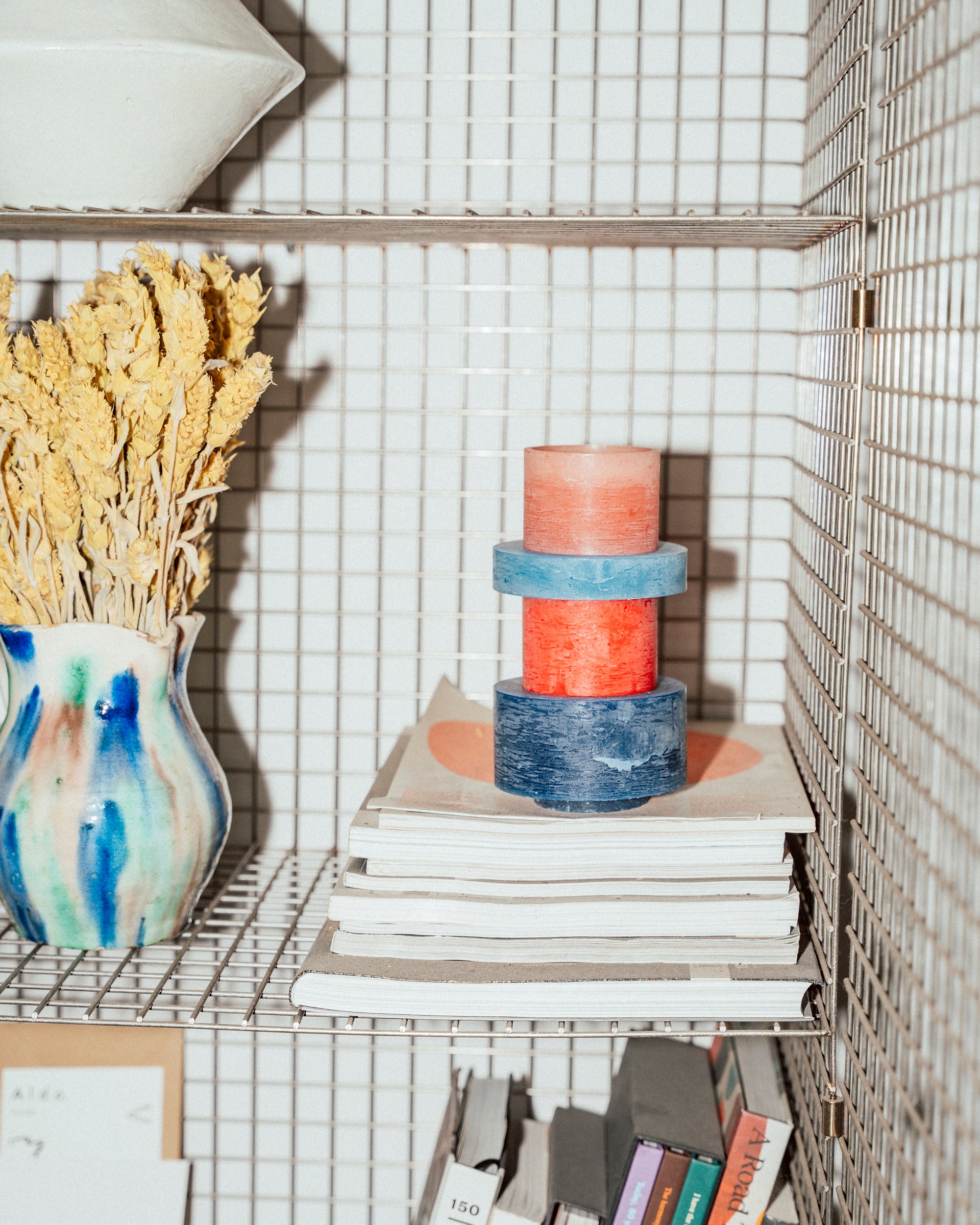 Candle Stack 04 | Rood – Blauw