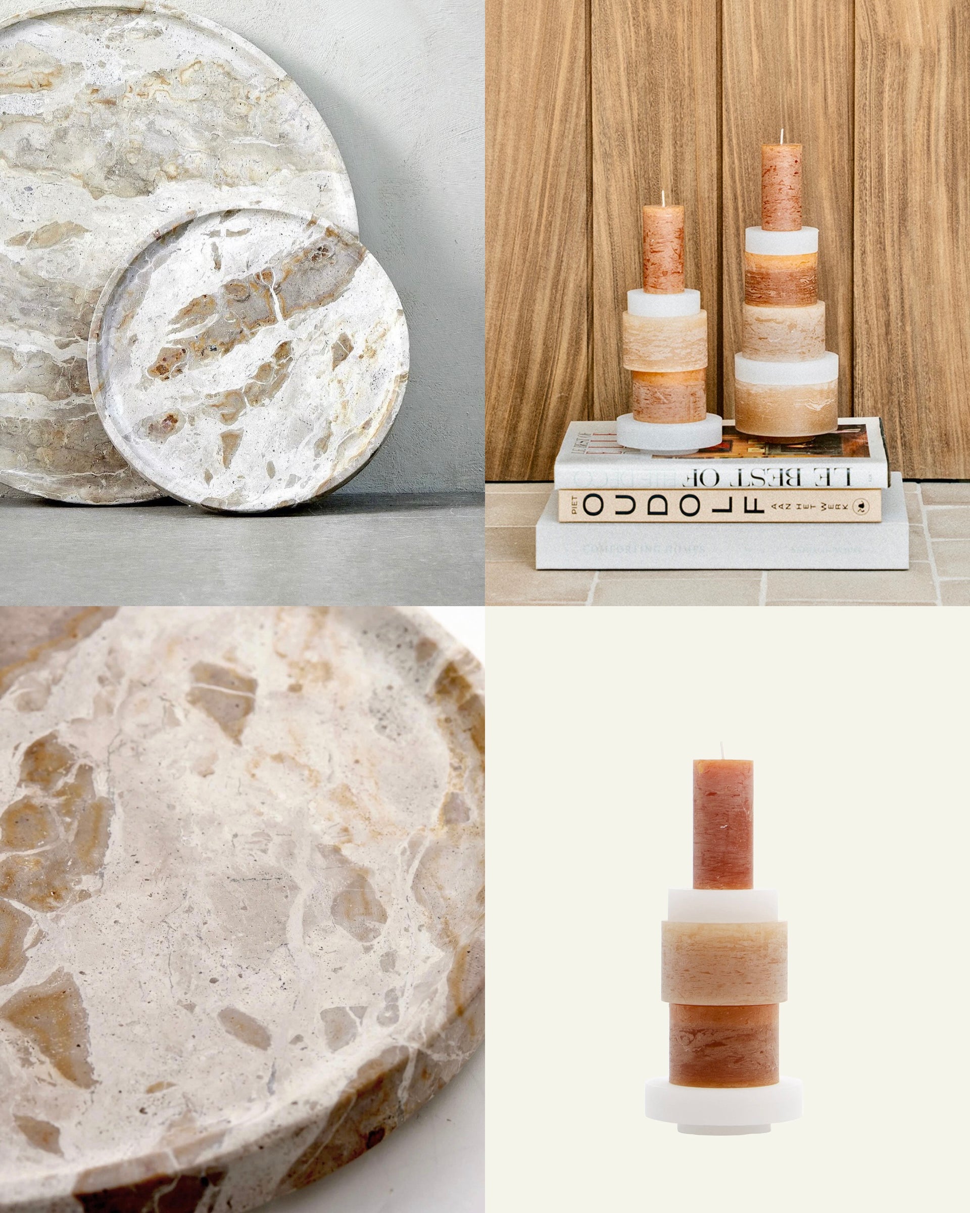 Dienblad Lene Bjerre + Designkaars Stan Editions