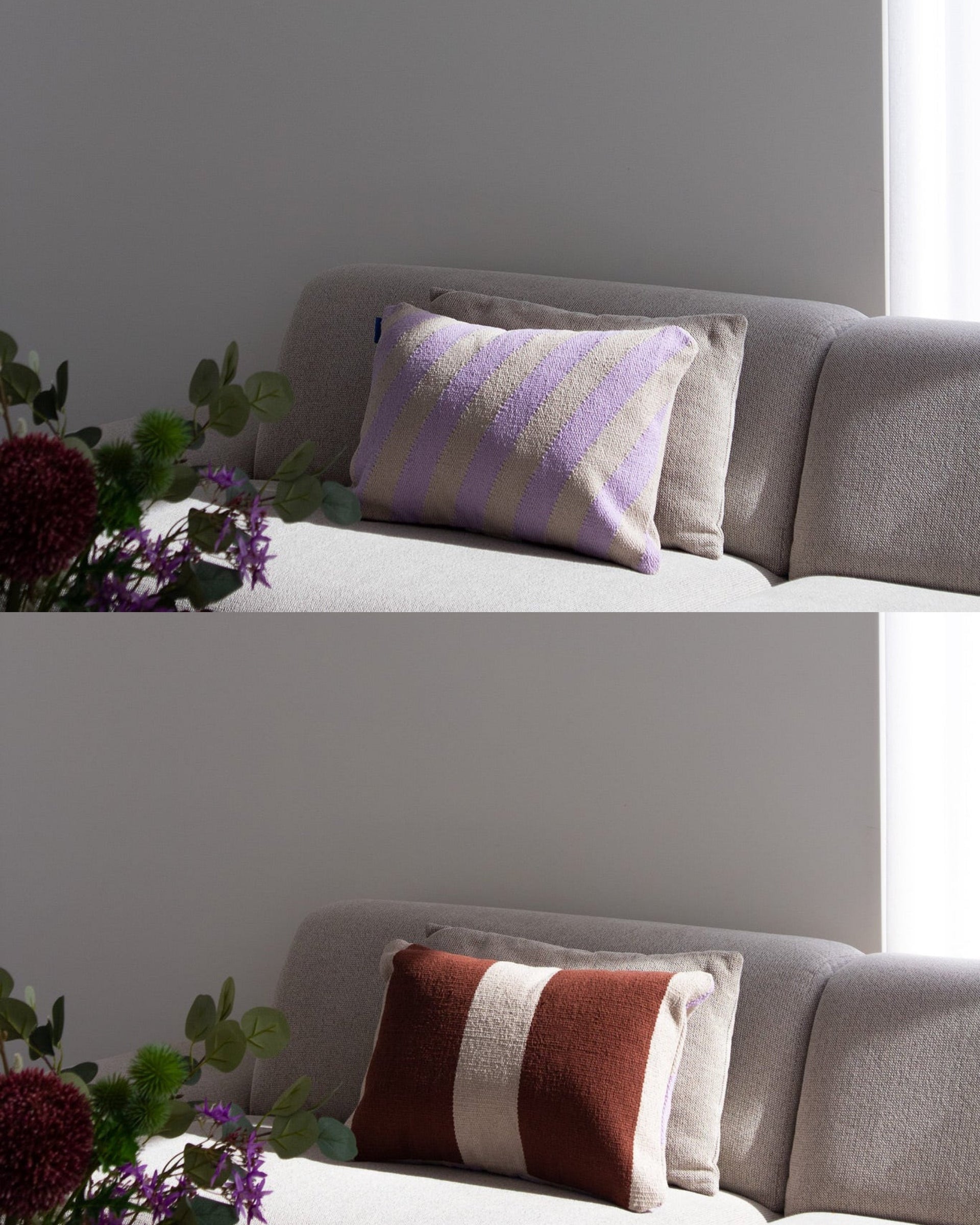 Across Kussenhoes Mette Ditmer | Lila - Cognac