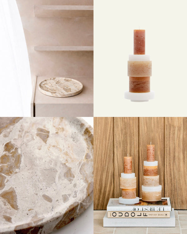 GIFTSET | Dienblad Lene Bjerre - Designkaars Stan Editions