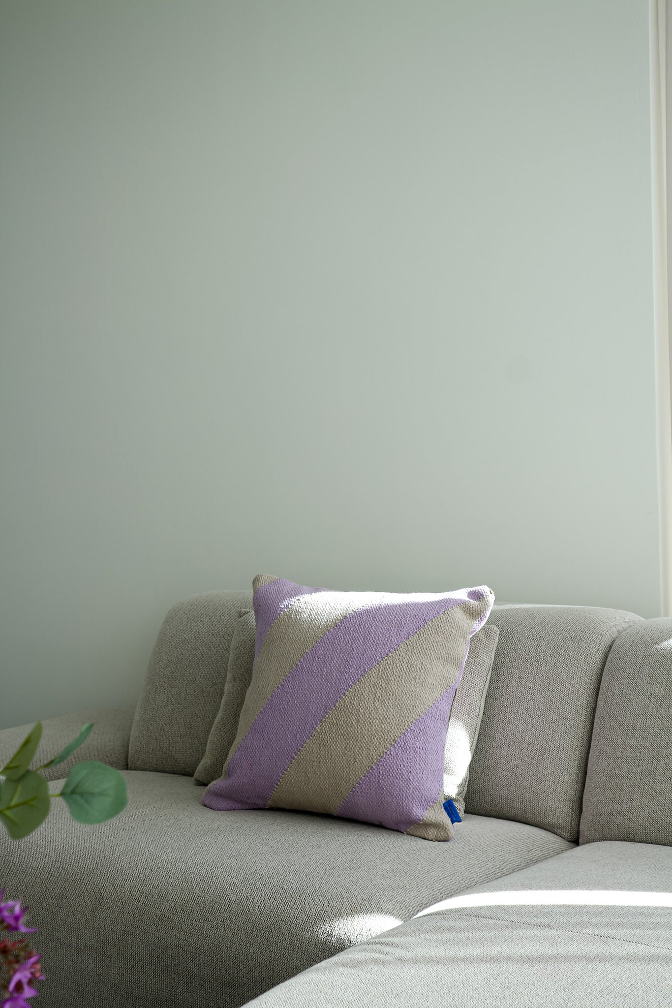 Across Kussenhoes | Lila - bruin