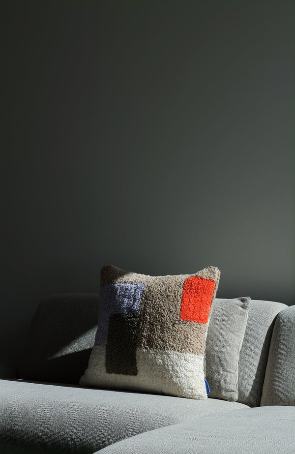 Tufted kussenshoes | Olijfgroen