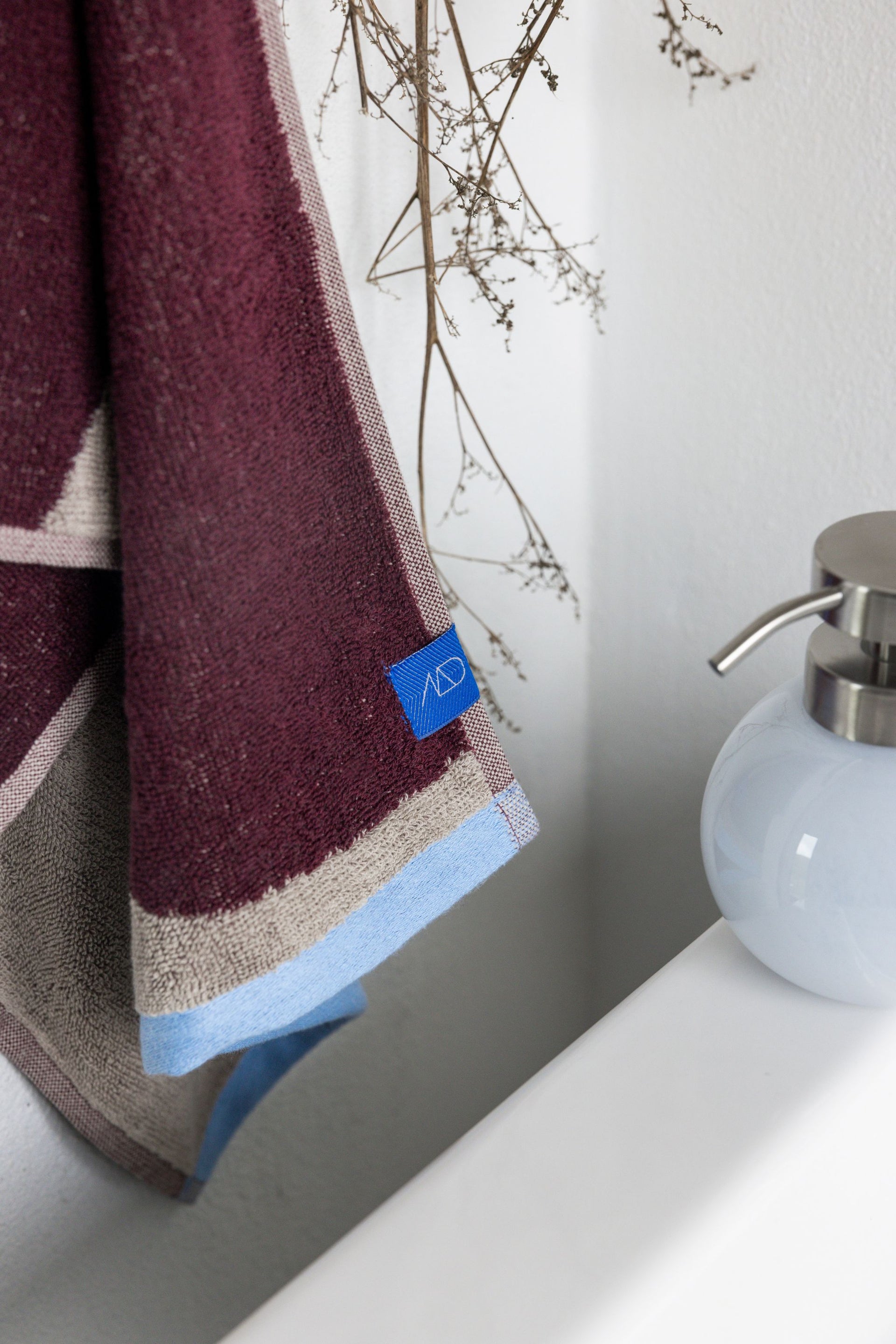 Nova Arte badhanddoek | Bordeaux - Sand