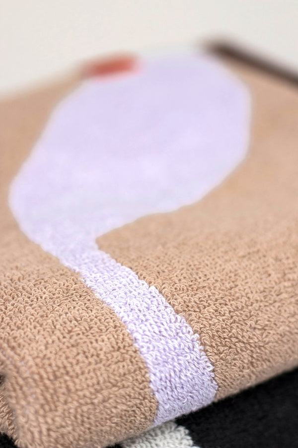 Set 4x Nova Arte badhanddoek | Lila - Sand