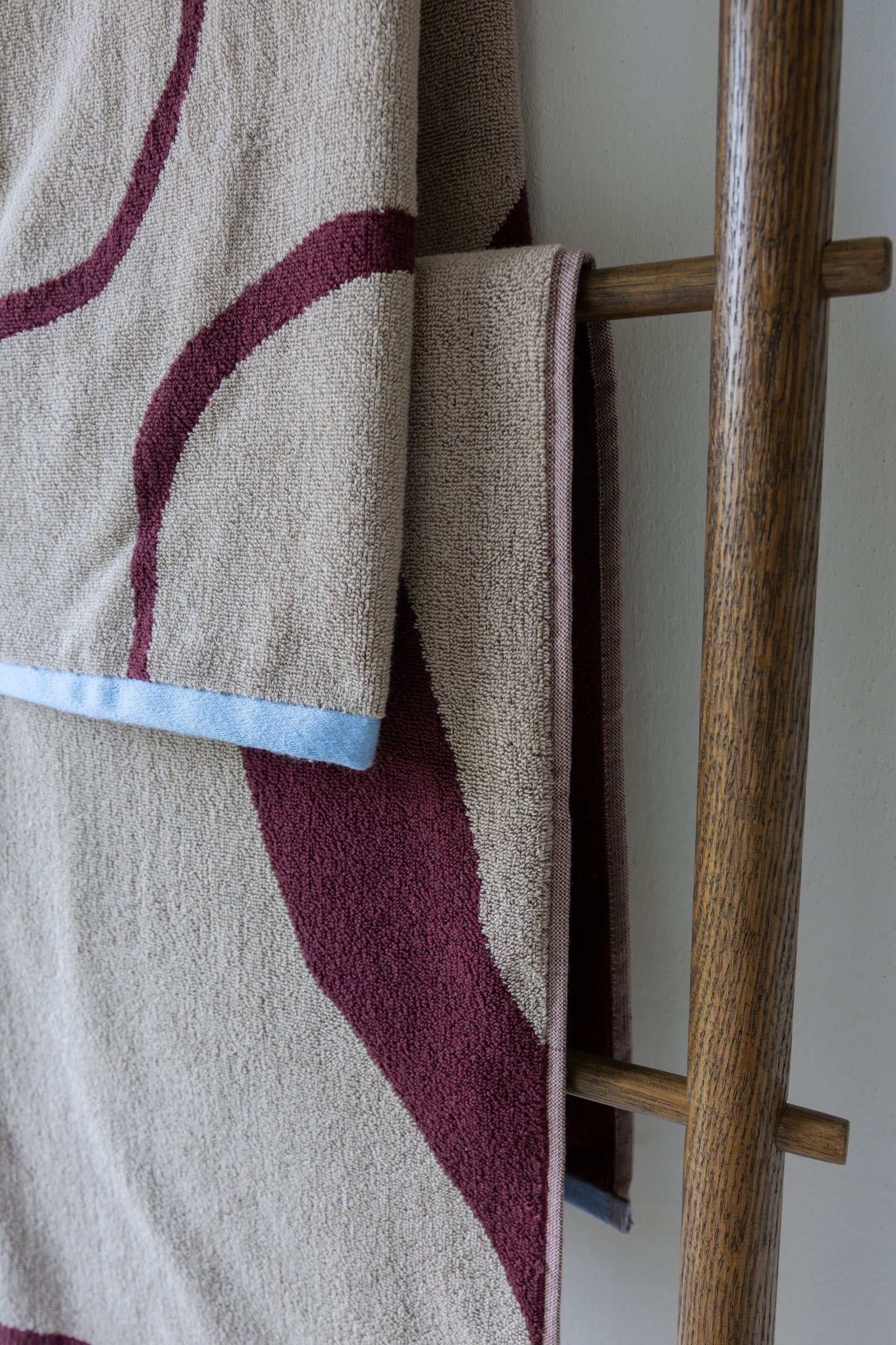 Nova Arte gasthanddoek (set 2) | Bordeaux - Beige