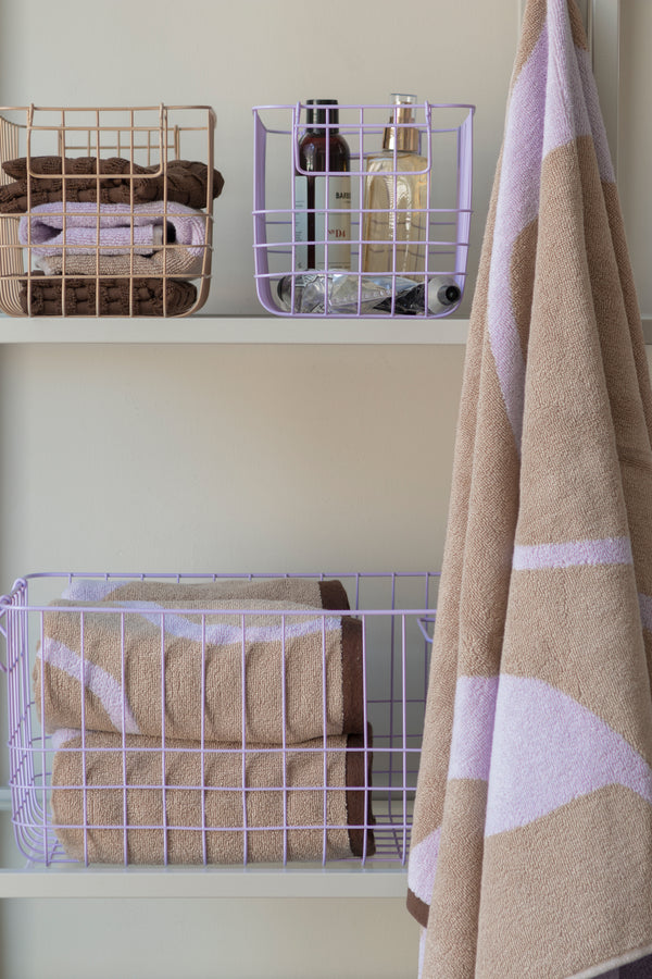 Nova Arte badhanddoek | Lila - Sand