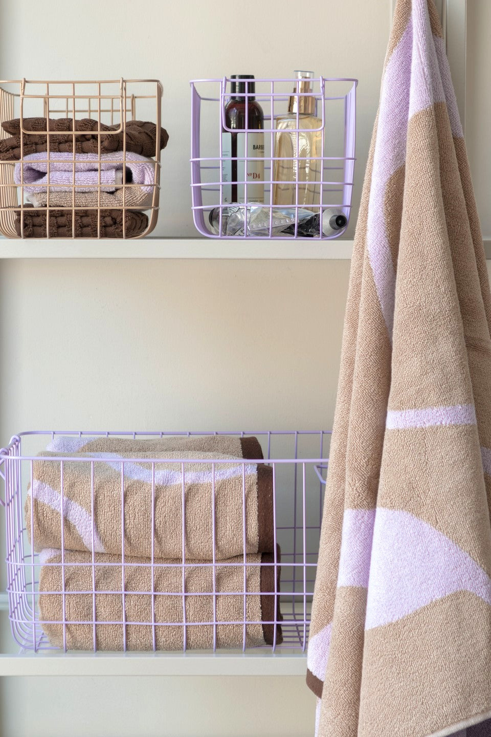 Nova Arte badhanddoek | Lila - Sand